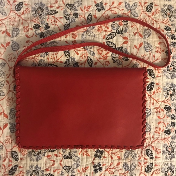 NWOT Red Embroidered Clutch - Picture 6 of 7